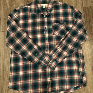 Men's Plaid Button-Up Shirt